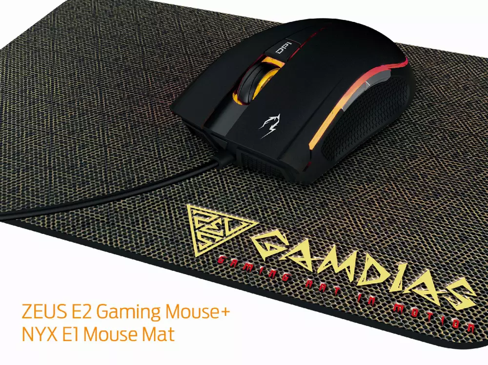 Комплект геймърски мишка, клавиатура и пад Gamdias - HERMES E1A COMBO