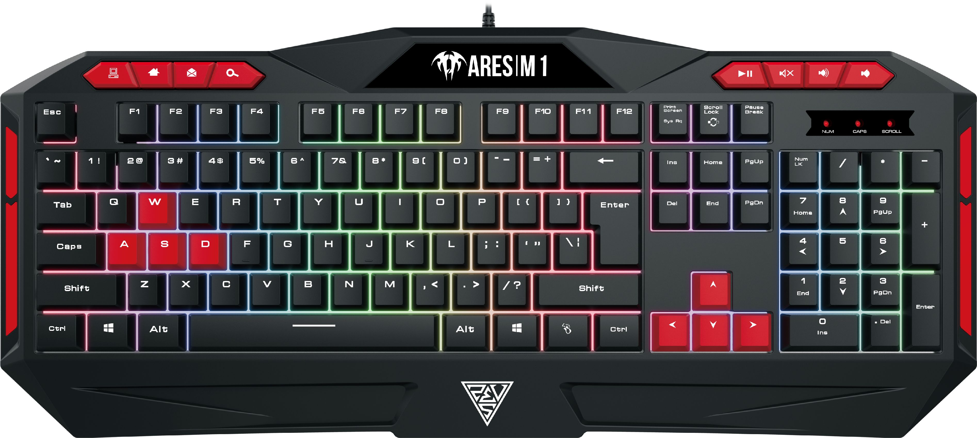 Комплект геймърски мишка и клавиатура Gamdias - ARES M1 + ZEUS E2
