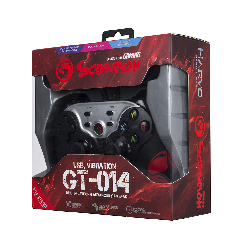 Геймпад Marvo GT-014 - USB/Vibration/PS3/PC/Android - MARVO-GT-014