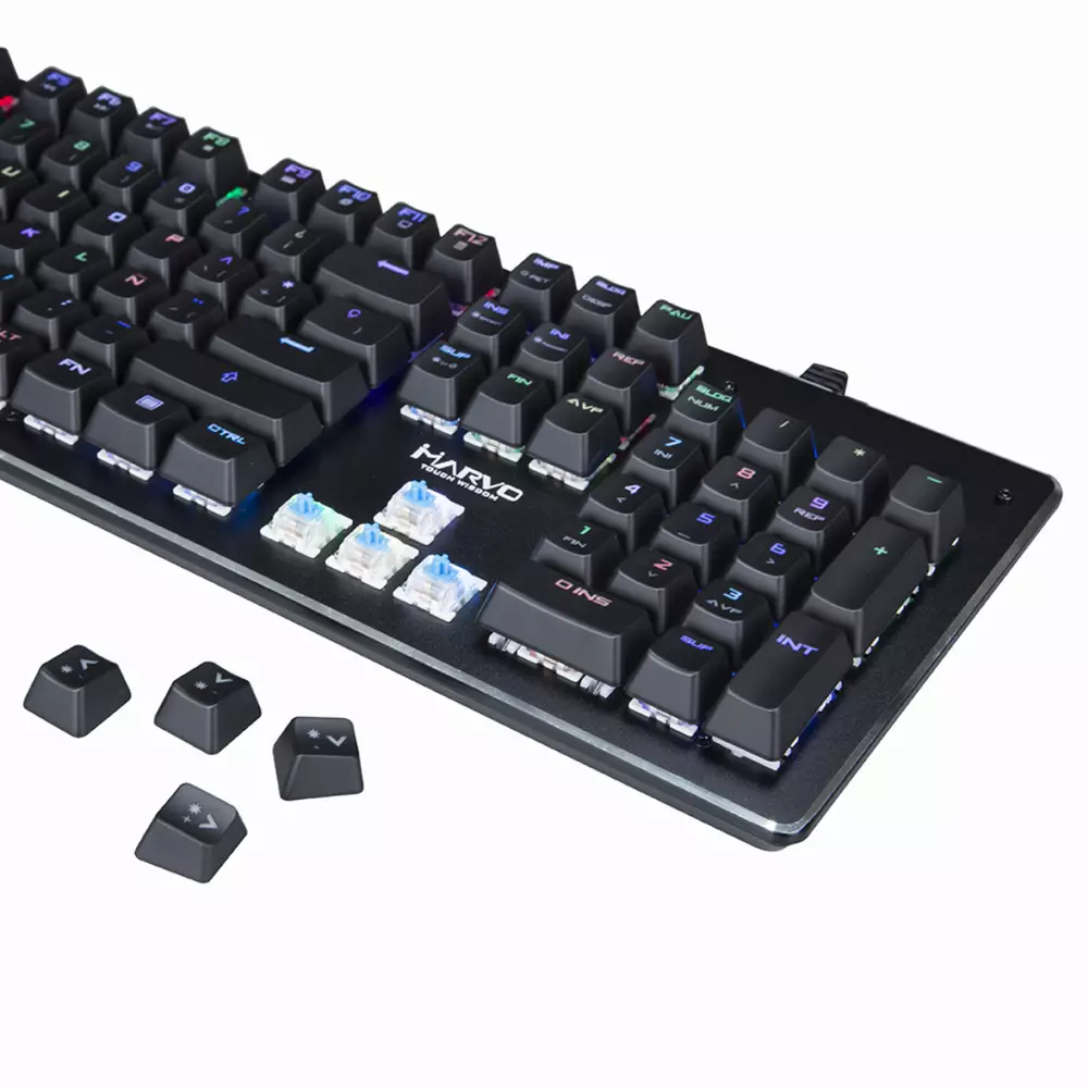 Геймърска механична клавиатура MARVO KG935 RGB - Blue суичове