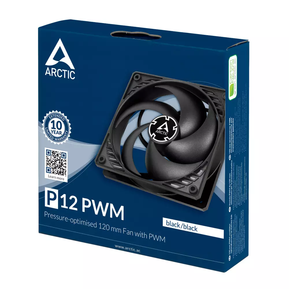 Вентилатор Arctic 120mm P12 PWM - black/black 200-1800rpm - ACFAN00119A