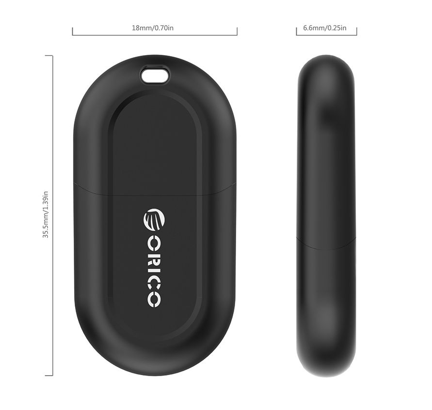 Блутут адаптер Orico BTA-408-BK Bluetooth 4.0 USB adapter Black 