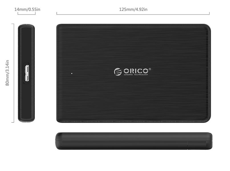 Orico външна кутия за диск Storage - Case - 2.5 inch USB3.0 Black - 2189U3-BK