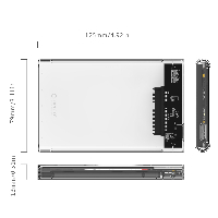 Външна кутия Orico 2139U3-CR Storage Case 2.5" USB 3.0 transparent