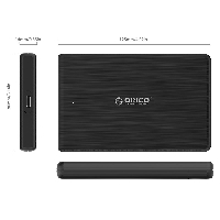 Orico външна кутия за диск Storage - Case - 2.5 inch TYPE C Black- 2189C3-BK