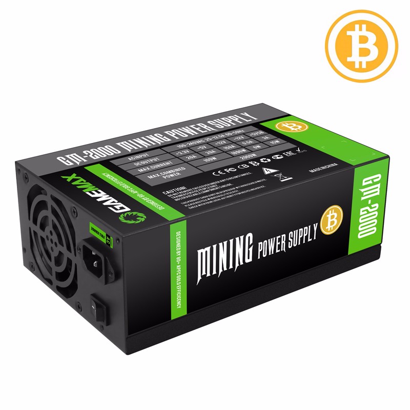 Захранване Gamemax GM-2000 2000W 80+ Gold Bitcoin Mining 18xPCIe PSU