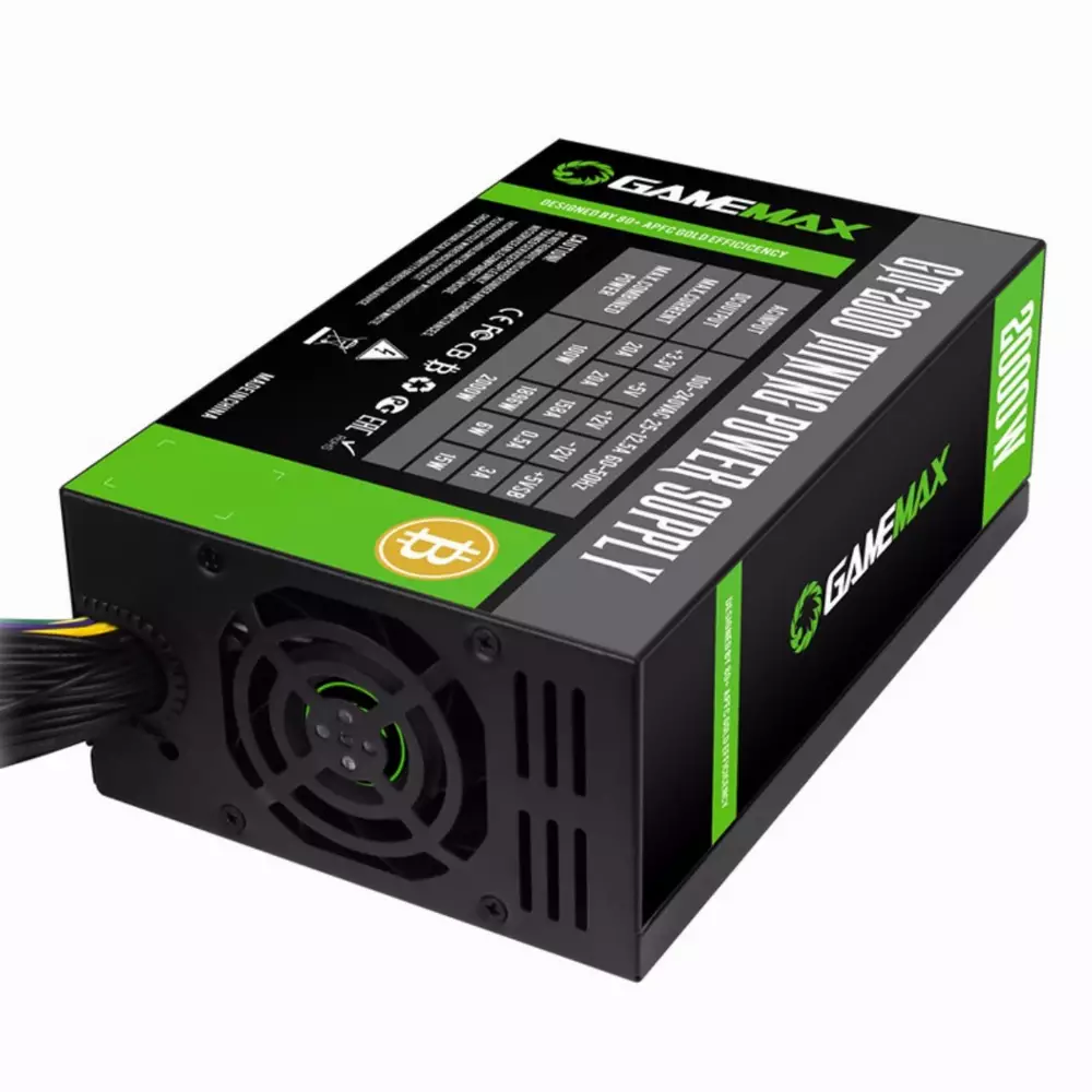 Захранване Gamemax GM-2000 2000W 80+ Gold Bitcoin Mining 18xPCIe PSU