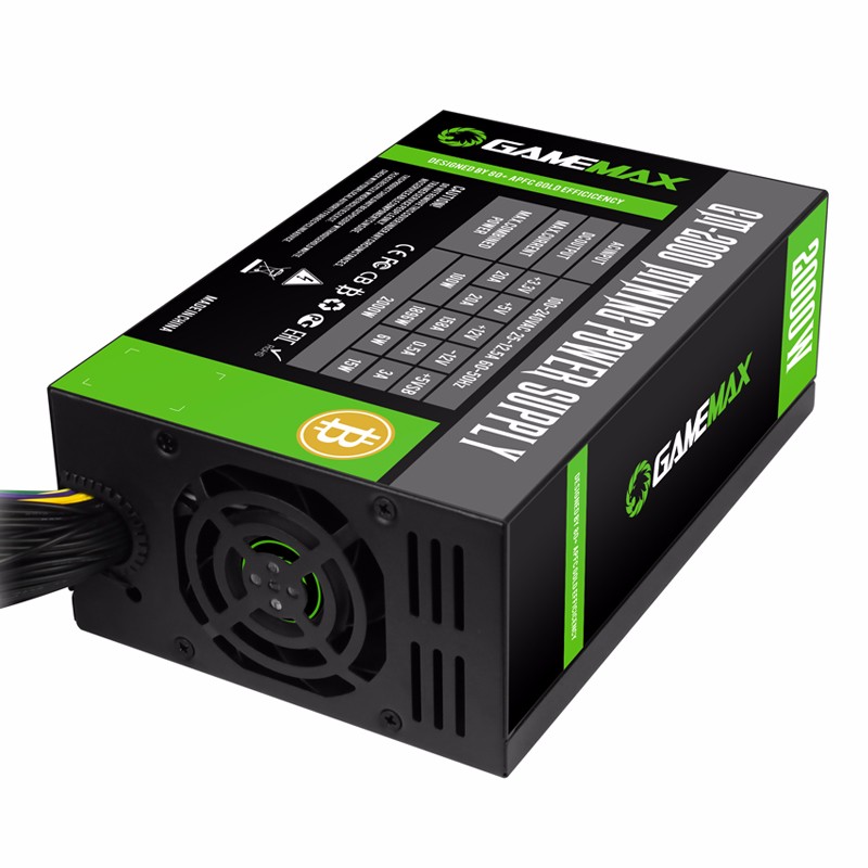 Захранване Gamemax GM-2000 2000W 80+ Gold Bitcoin Mining 18xPCIe PSU