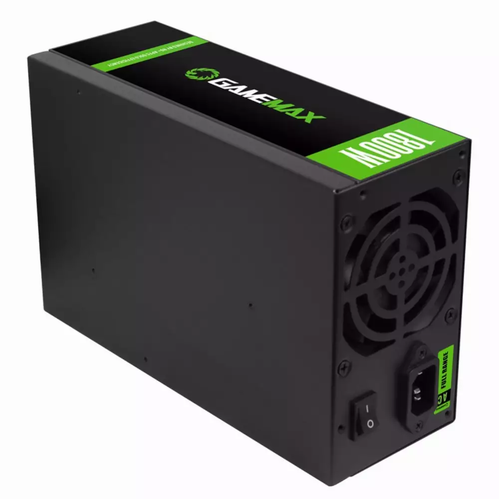 Захранване Gamemax GM-1800 1800W 80+ Gold Bitcoin Mining 18xPCIe PSU