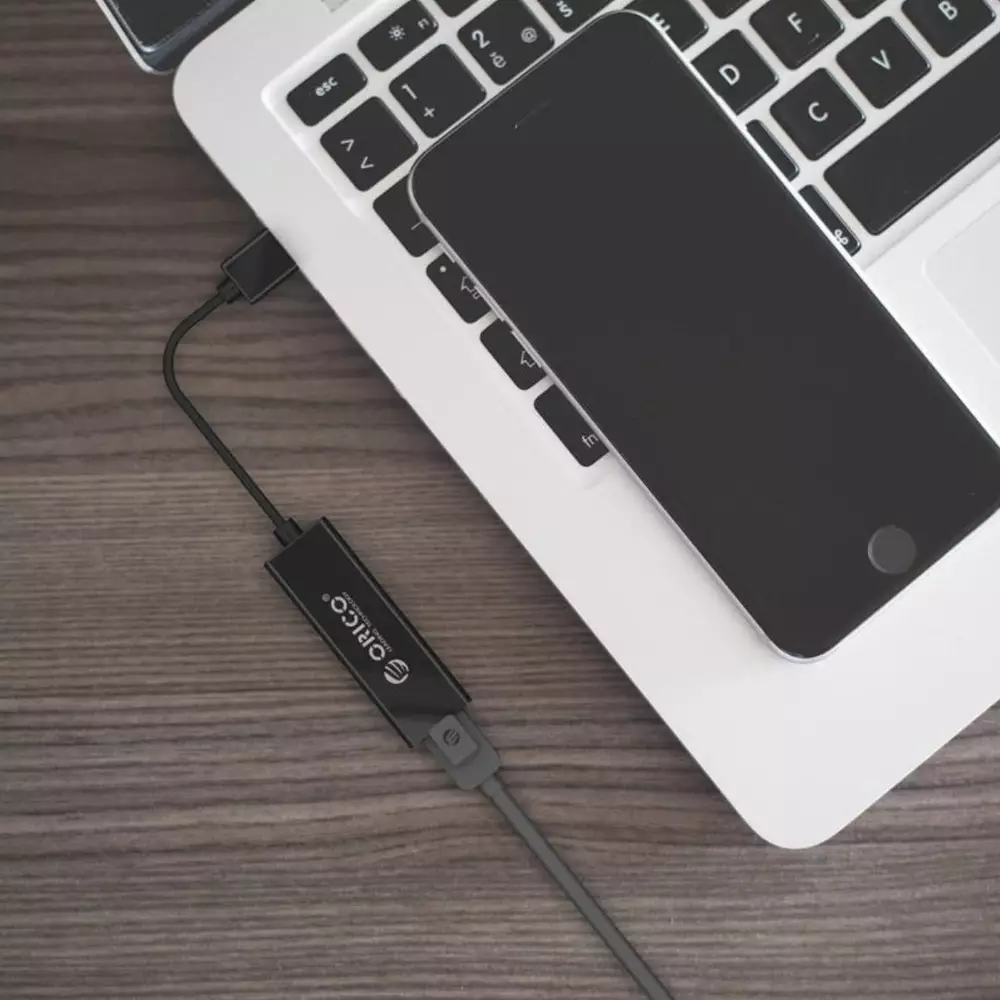 Orico адаптер USB to LAN 100Mbps black - UTJ-U2