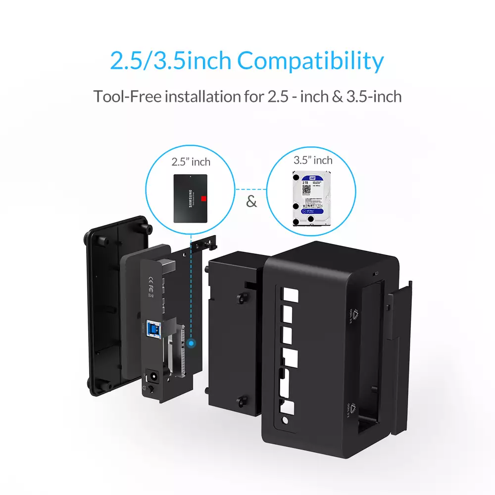 Докинг станция Orico 6619US3 Storage HDD/SSD Dock - 2.5 and 3.5 inch USB3.0