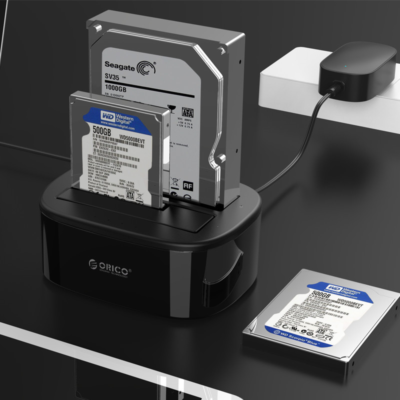 Докинг станция Orico 6228US3-C Storage HDD/SSD Dock 2 BAY Clone 2.5/3.5 USB3.0 