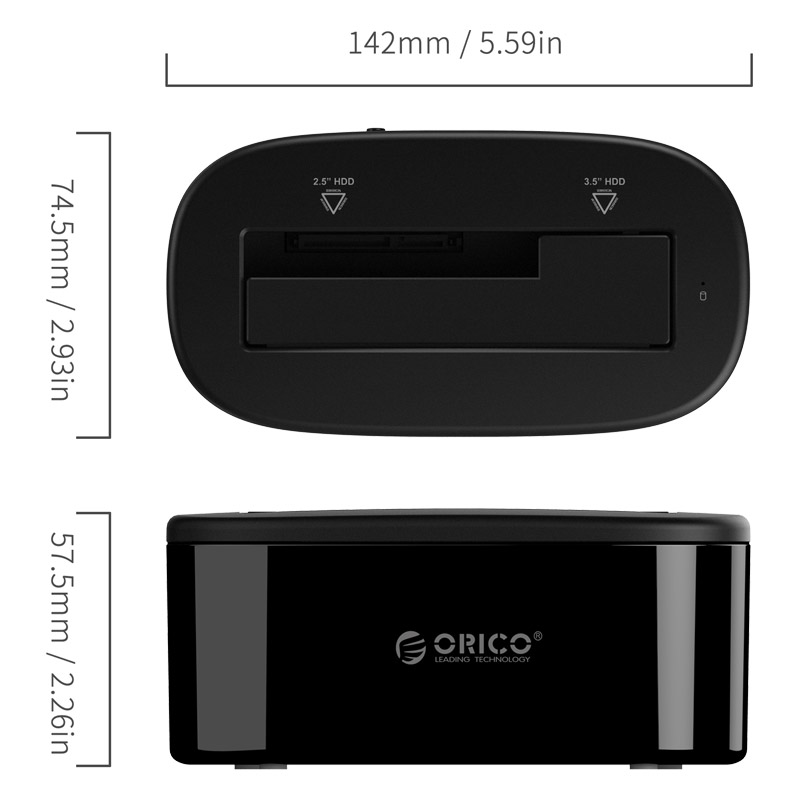 Докинг станция Orico 6218US3 Storage HDD/SSD Dock 2.5 and 3.5 inch USB3.0