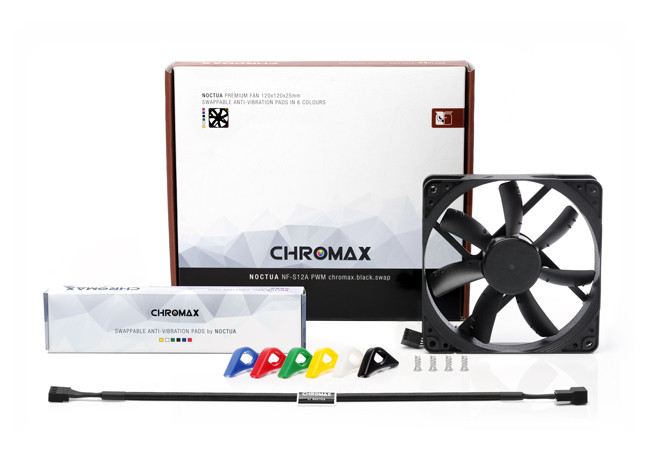 Вентилятор Noctua 120mm NF-S12A PWM Chromax.black.swap
