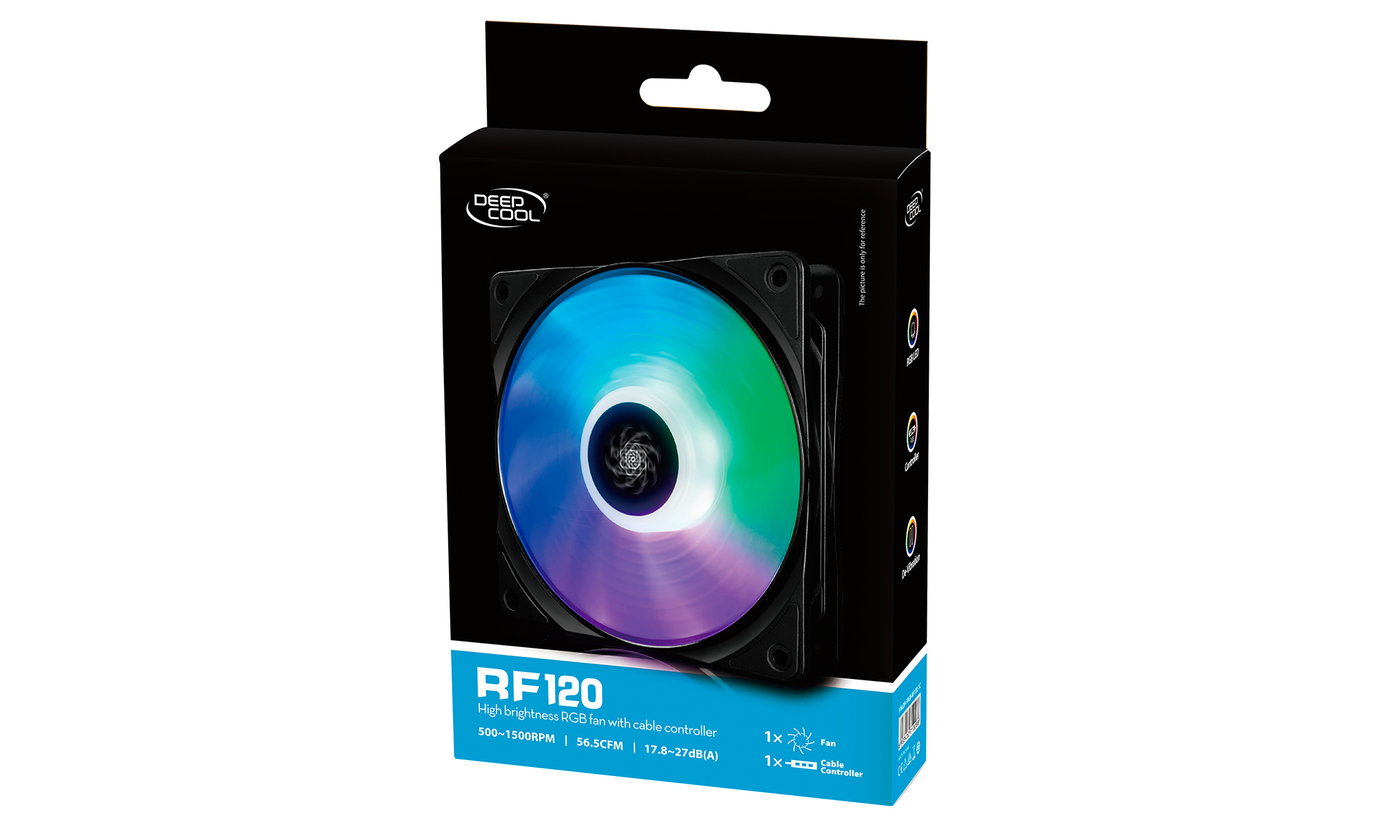 Употребяван вентилатор DeepCool 120mm RF120 - RGB Led with controller