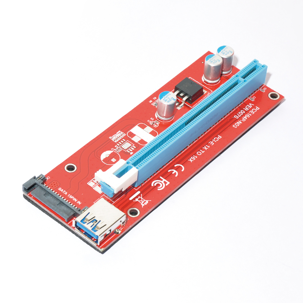 Makki Екстендер Mining Riser/Extender PCI Express 1x to 16x v.7 - 270uf - MAKKI-SR137-270
