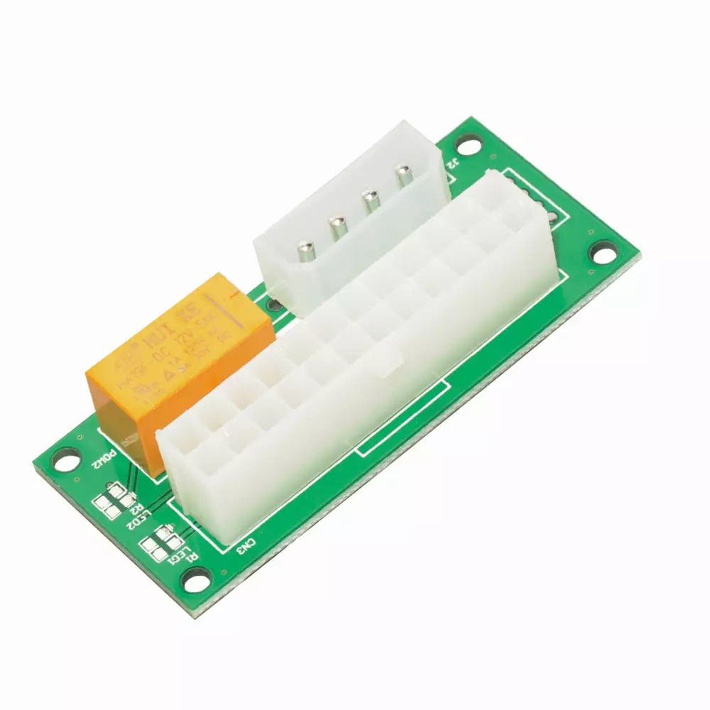 Makki Синхронизатор за две захранвания Mining ATX 24Pin to Molex 4Pin Dual PSU Power Supply Sync Starter - MAKKI-ADD2PSU
