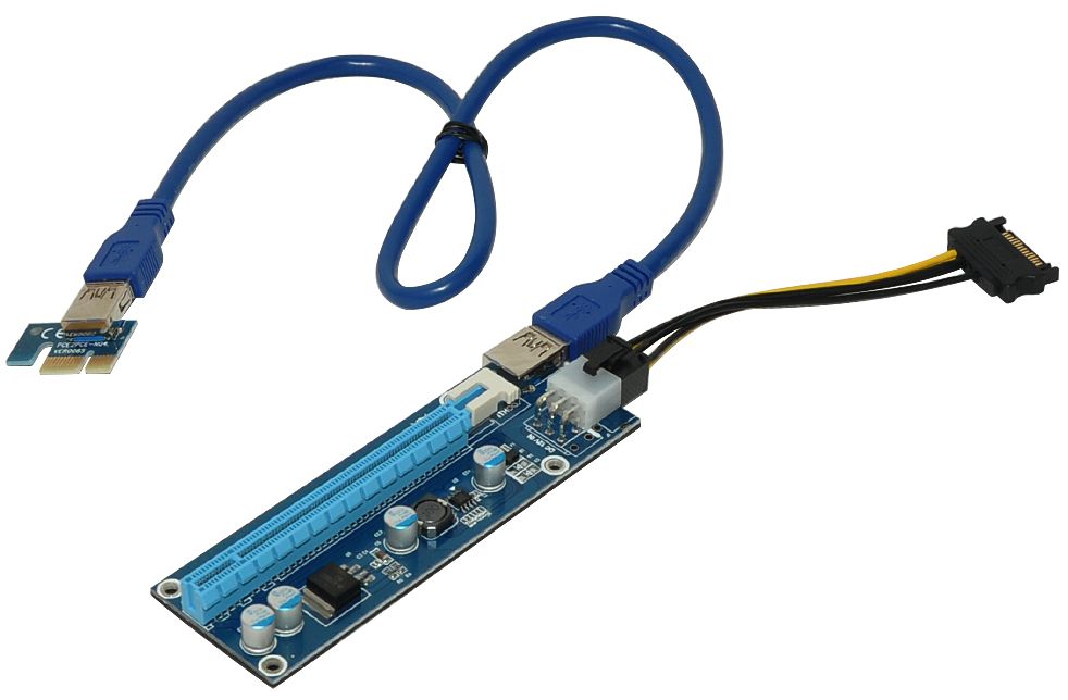 Makki Екстендер MAKKI Mining Riser PCI Express 1x to 16x - 270uf - MAKKI-SR135-270
