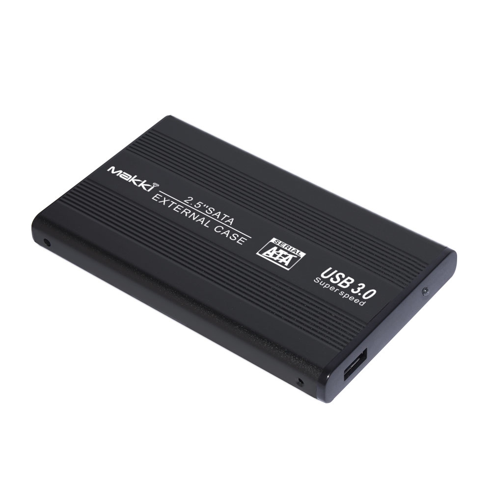 Boîtier externe pour disque dur Makki External Case 2.5" SATA USB3.0 Aluminium Black