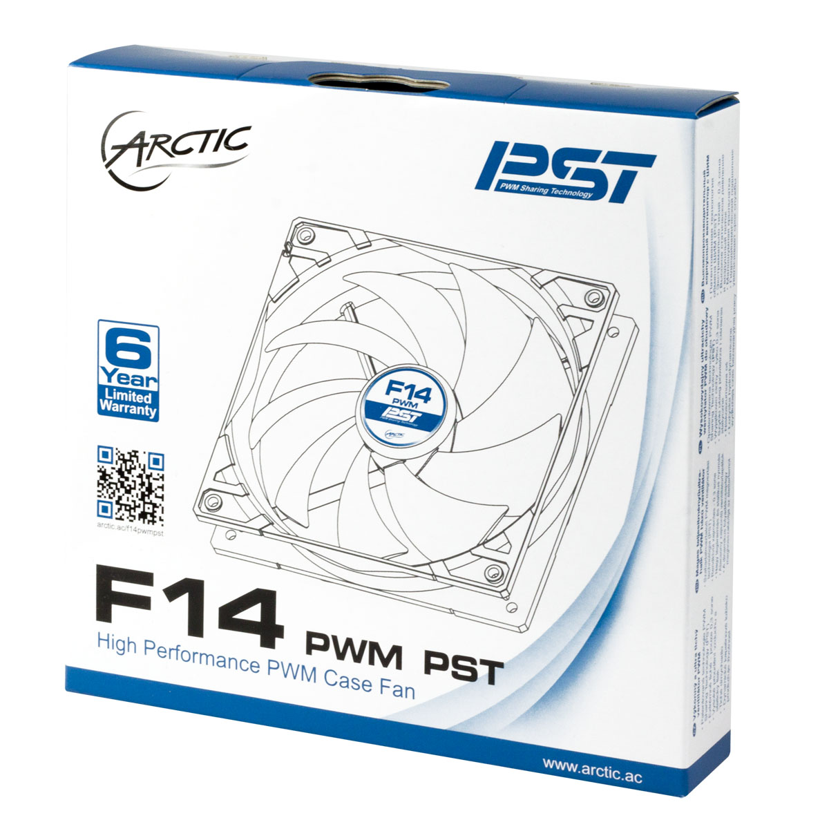 Вентилатор Arctic F14 PWM PST - 140mm 550-1350rpm