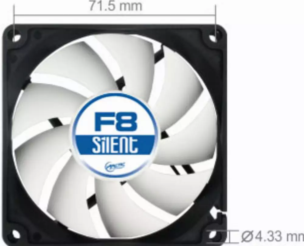 Вентилатор Arctic F8 Silent - 80mm/1200rpm
