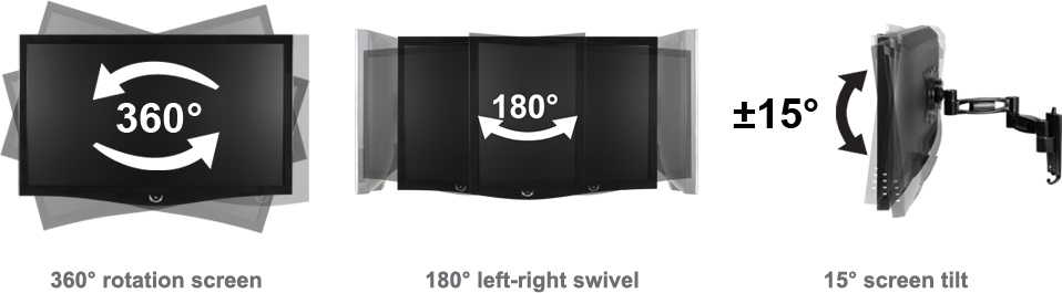 Arctic Стойка за монитор монтаж стена - Wall Mount Monitor Arm - W1B