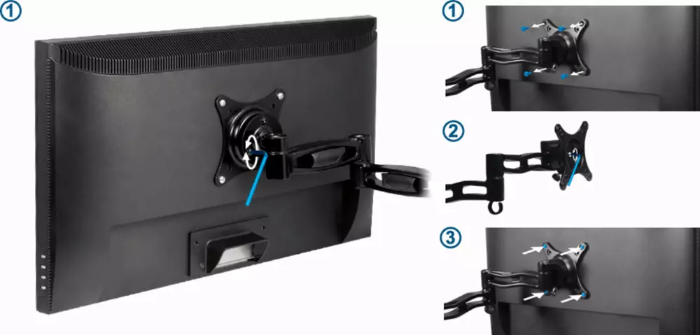 Arctic Стойка за монитор монтаж стена - Wall Mount Monitor Arm - W1B