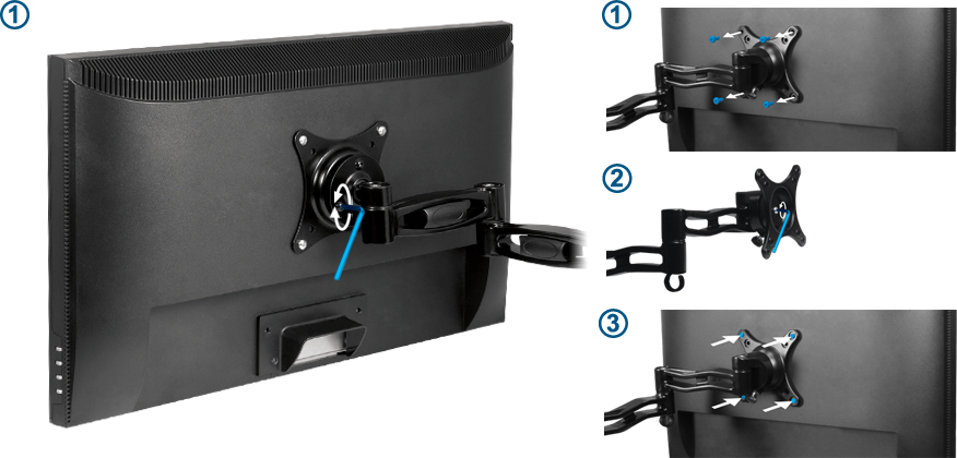 Arctic Стойка за монитор монтаж стена - Wall Mount Monitor Arm - W1B
