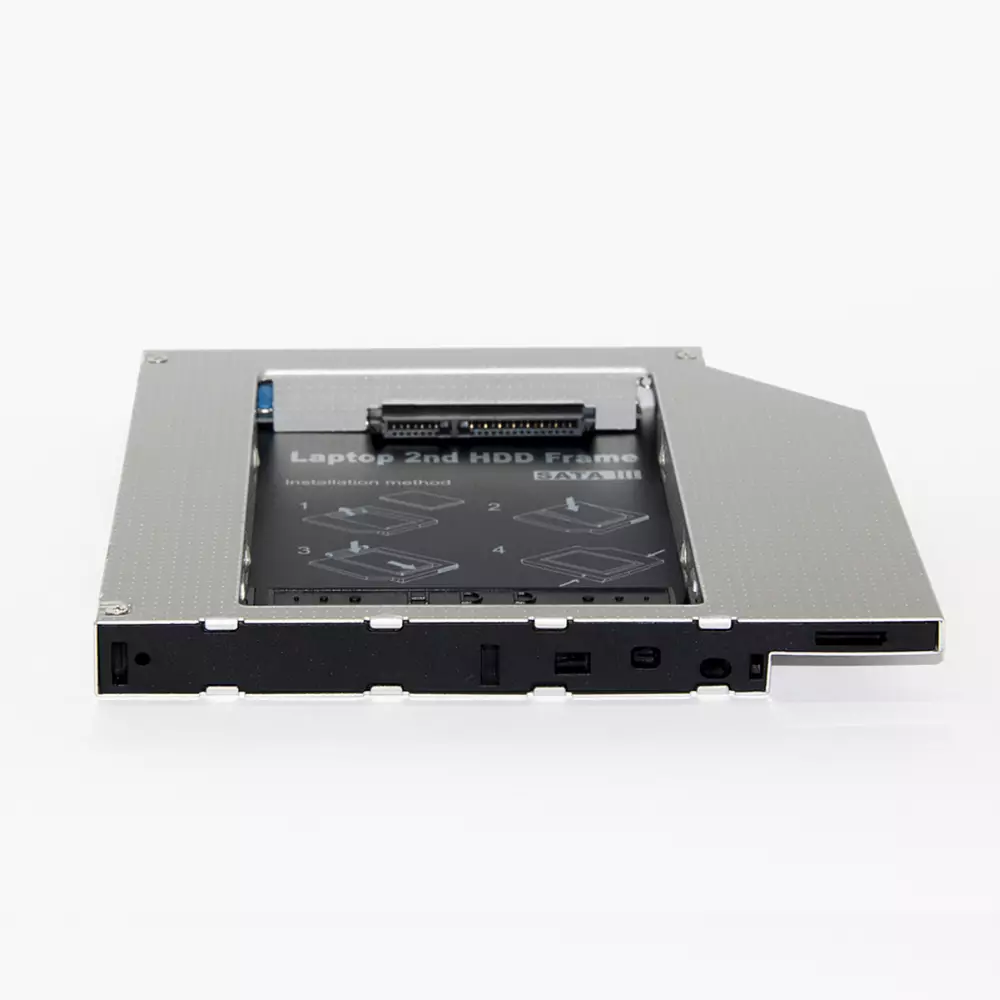 OEM Чекмедже Laptop Caddy 9.5mm SATA/SATA3 2nd hdd/ssd on optical DVD slot