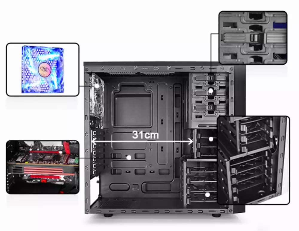 Кутия DeepCool TESSERACT BF USB 3.0