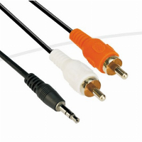 VCom Аудио Кабел 3.5mm Stereo M / 2x RCA M - CV212-3m
