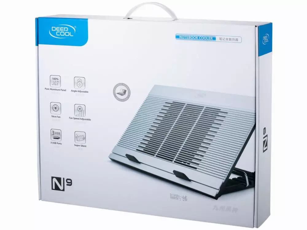 DeepCool Охлаждане за лаптоп Notebook Cooler N9 17" - Aluminium - Silver