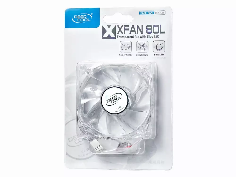 Вентилатор DeepCool 80mm Blue LED Xfan 80L - 1800rpm