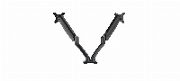 Makki Стойка за два монитора Monitor Mount - GL502  Aluminuim Black - 2 Monitors, Gas Lifters - MA-GL502-BK