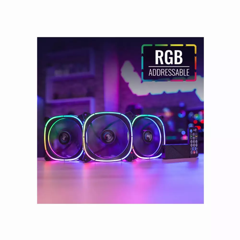 Комплект вентилатори AeroCool ASTRO 12 Pro 3-in-1 3x120mm ARGB with Hub
