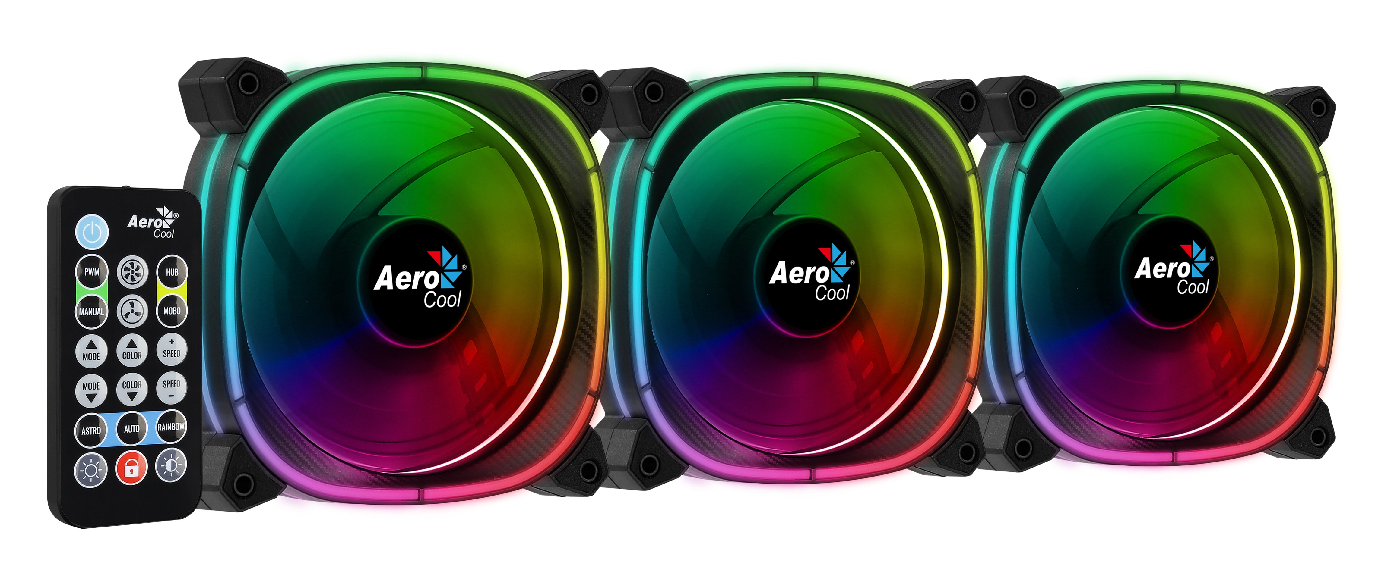 Комплект вентилатори AeroCool ASTRO 12 Pro 3-in-1 3x120mm ARGB with Hub