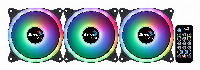 Комплект вентилатори AeroCool 3-in-1 3x120mm - DUO 12 Pro - Addressable RGB with Hub, Remote - ACF3-DU10227.11