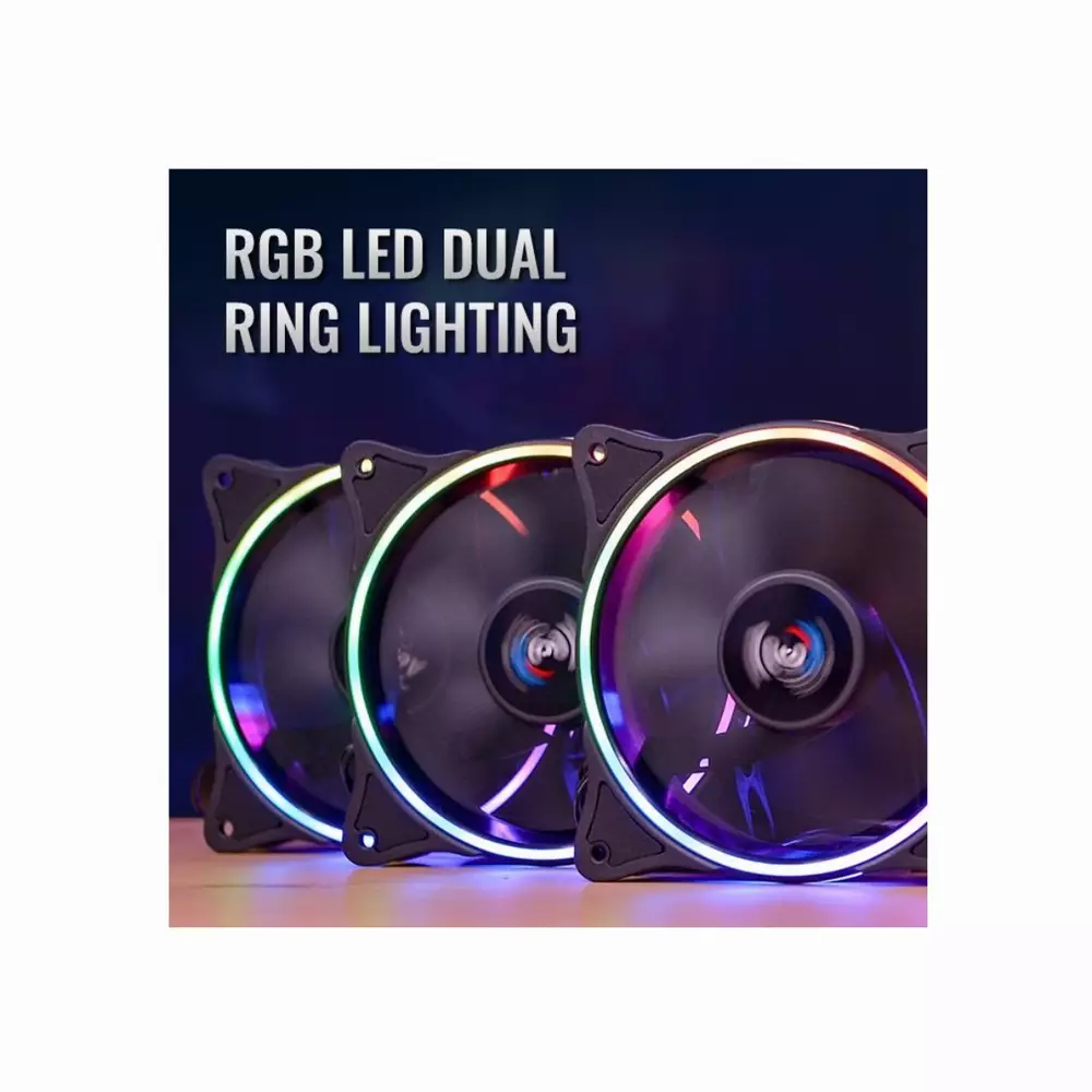 Комплект вентилатори AeroCool 3-in-1 3x120mm - ECLIPSE 12 Pro - Addressable RGB with Hub, Remote - ACF3-EL10217.12