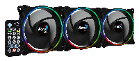 Комплект вентилатори AeroCool 3-in-1 3x120mm - ECLIPSE 12 Pro - Addressable RGB with Hub, Remote - ACF3-EL10217.12