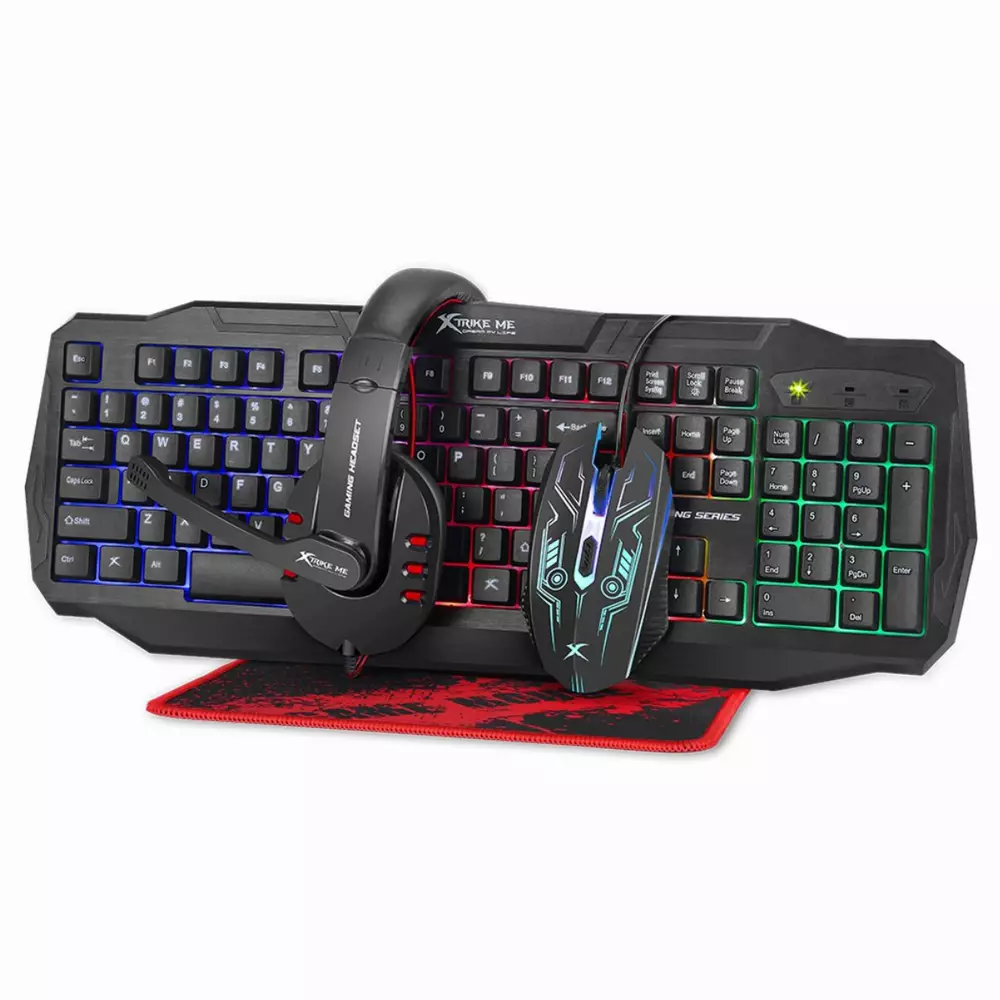 Xtrike ME Геймърски комплект Gaming COMBO CM-406 - Keyboard, Mouse, Headset, Mousepad - XTRM-CM-406