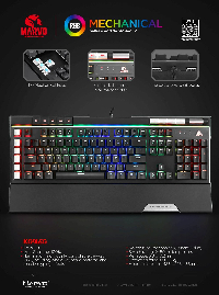 Геймърска механична клавиатура MARVO Pro KG965G RGB - Blue суичове - MARVO-PRO-KG965G 