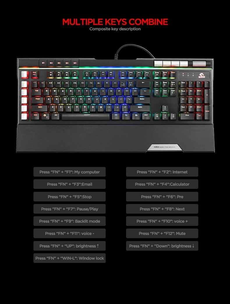 Геймърска механична клавиатура MARVO Pro KG965G RGB - Blue суичове - MARVO-PRO-KG965G 