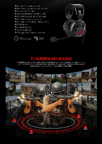 Marvo PRO геймърски слушалки Gaming Headphones HG9053 - 7.1 USB, backlight - MARVO-PRO-HG9053