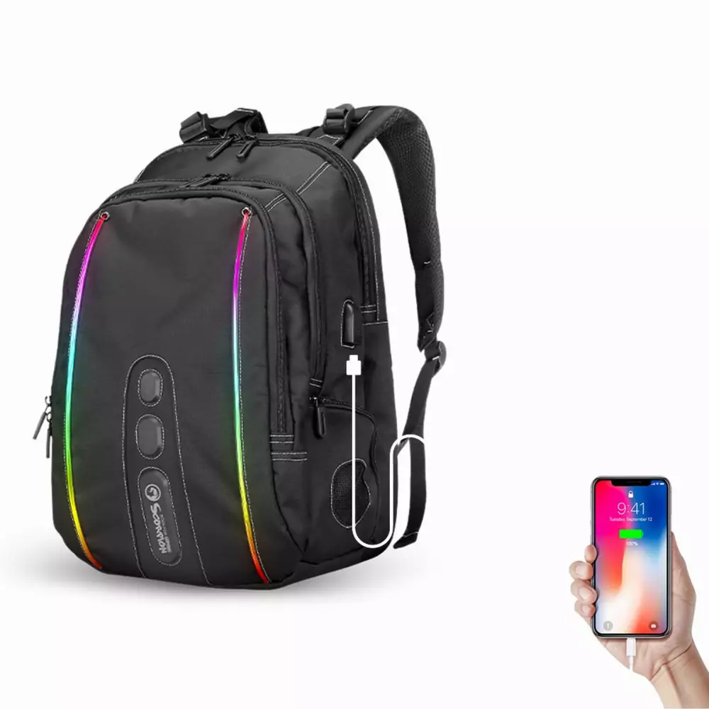Marvo геймърска раница Gaming Backpack 15.6" RGB with Bluetooth Speaker - MARVO-BA-02