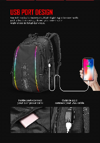 Marvo геймърска раница Gaming Backpack 15.6" RGB with Bluetooth Speaker - MARVO-BA-02