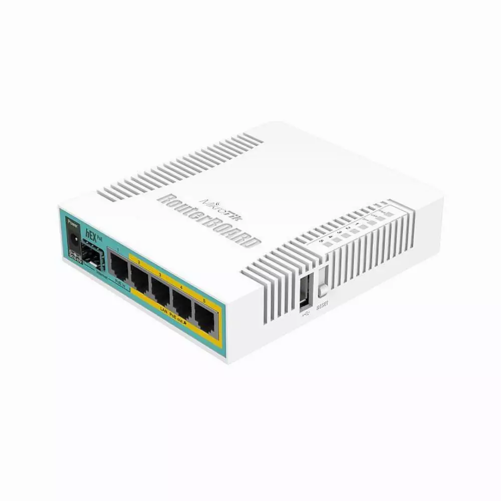 Рутер MikroTik RB960PGS, 128MB, 5x Gigabit LAN, PoE, USB, 10/100/1000Mbit, RouterOS L4