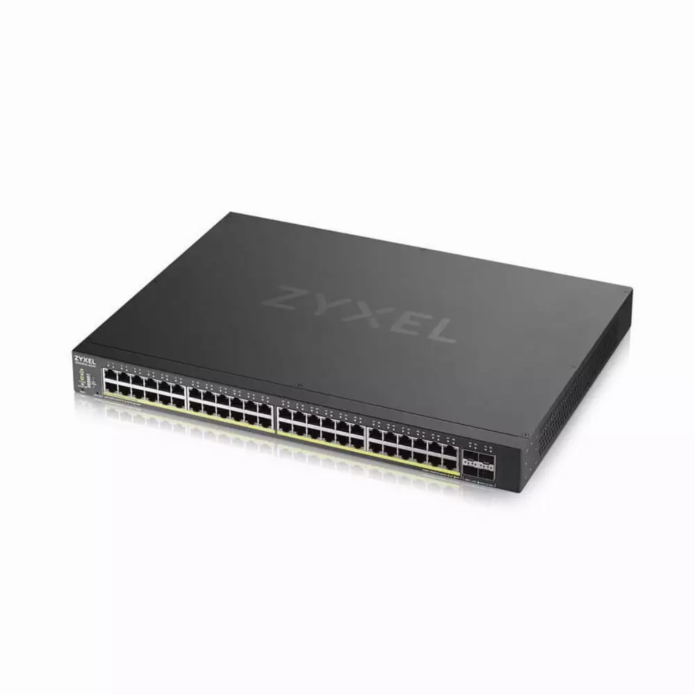 Суич ZYXEL XGS1930-52HP, 52 портов управляем L3, 48x Gigabit, 4x SFP+ порта, PoE ports