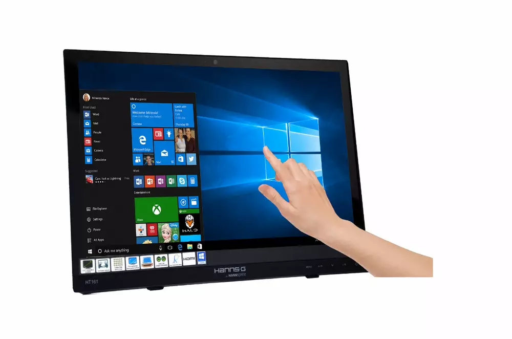 Тъч монитор HANNSPREE 15.6" HT 161 HNB, TFT, (1366 x 768), 10 Point Touch