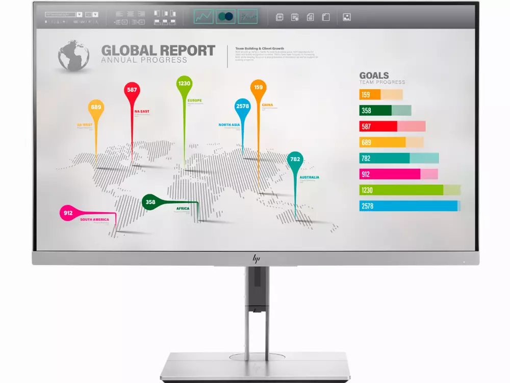 Монитор HP EliteDisplay 27" E273q,  (2560x1440), 60Hz, 5ms