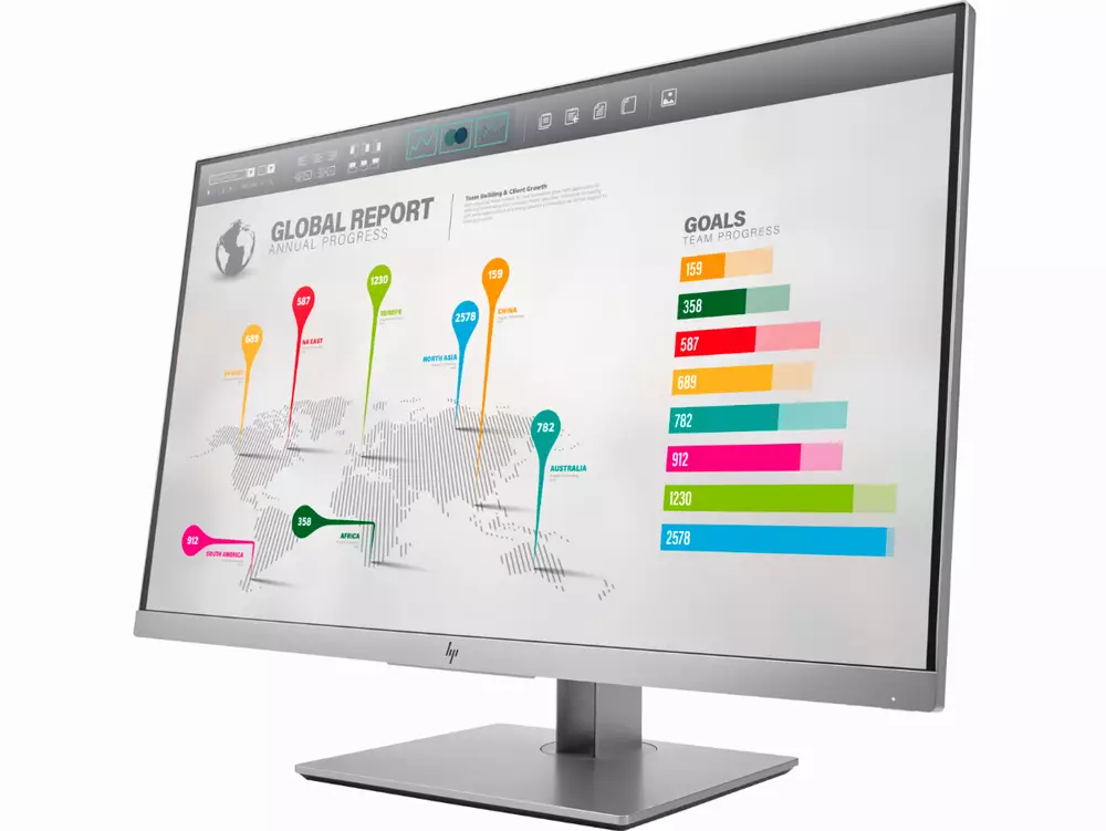 Монитор HP EliteDisplay 27" E273q,  (2560x1440), 60Hz, 5ms